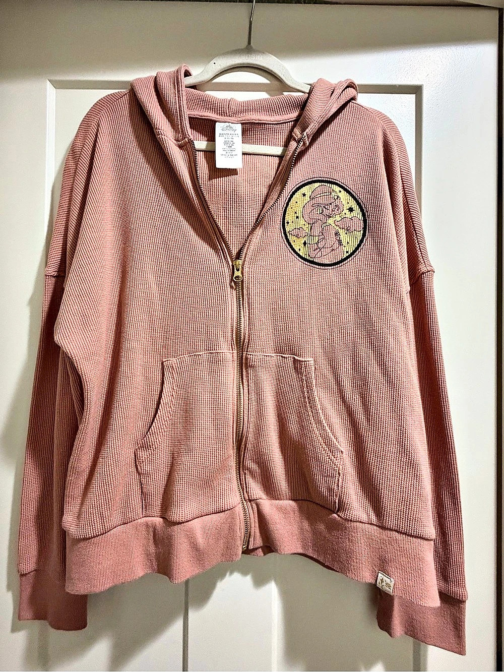 Disney Parks Aladdin Princess Jasmine and Rajah Waffle Knit Zip-Up Hoodie